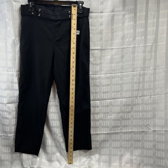 RAFAELLA Women Comfort Stretch Capri Pants Color Black Size 10 - Picture 5 of 10